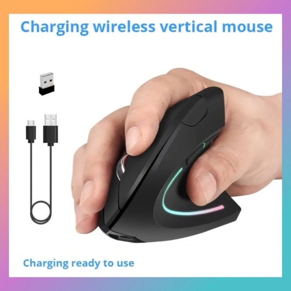 NEW STYLE Right Hand Fifth Generation Vertical Wireless Wired Optical Mouse